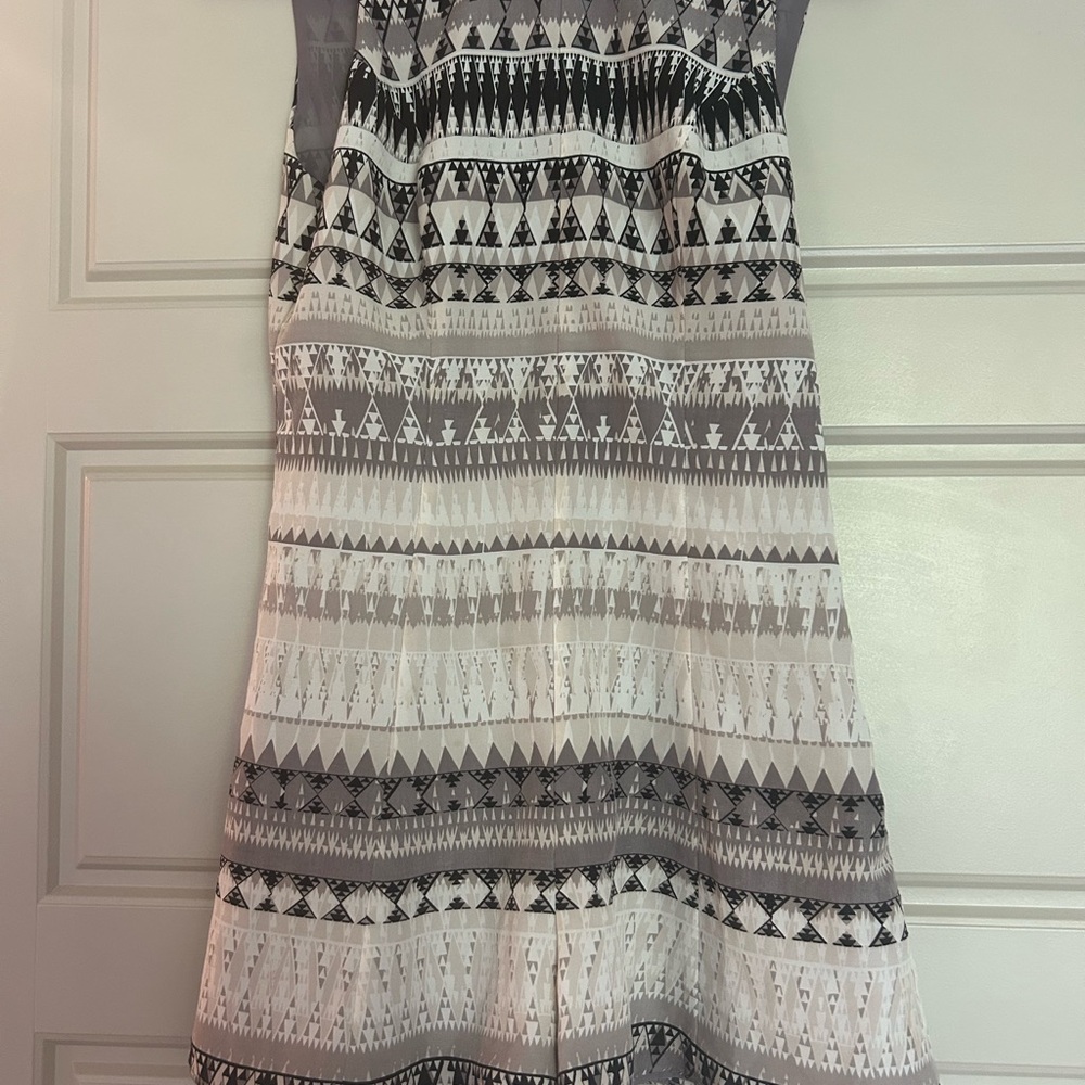 BCBGeneration Black and White Geometric Romper